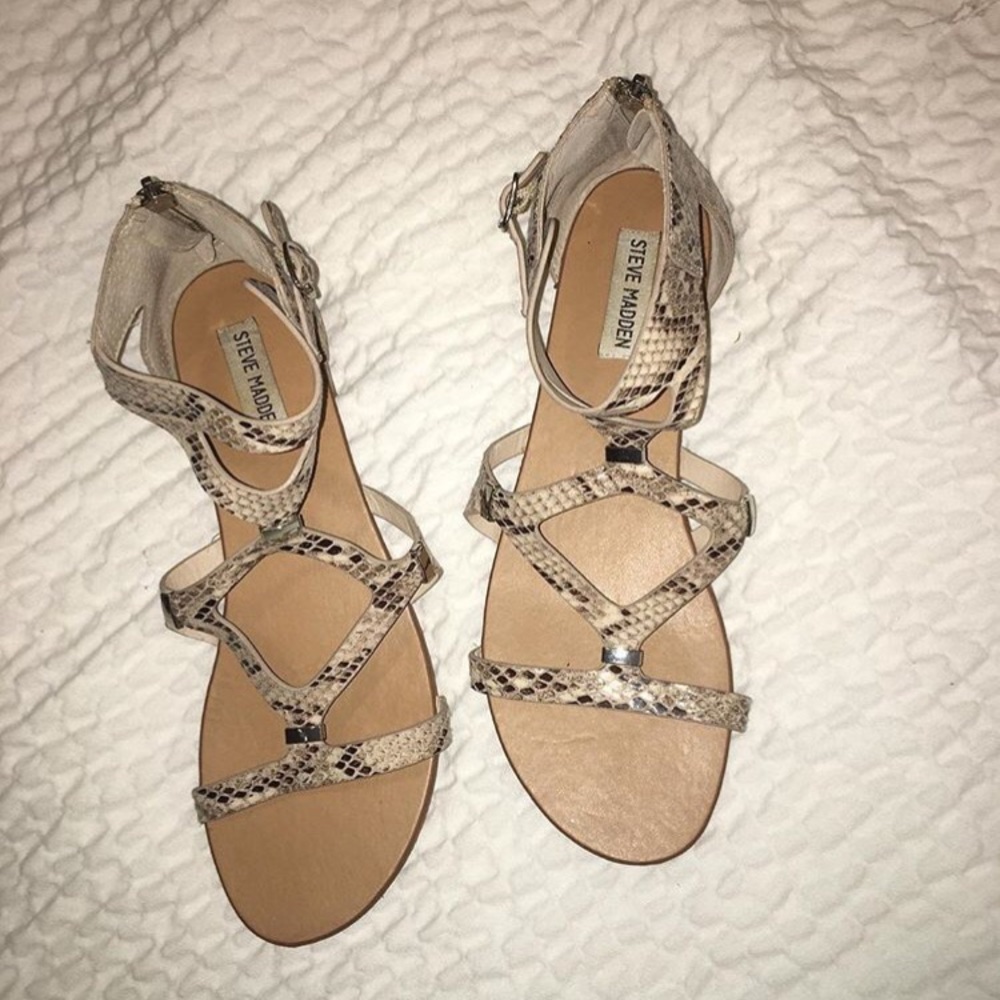 Steve Madden snakeskin sandals